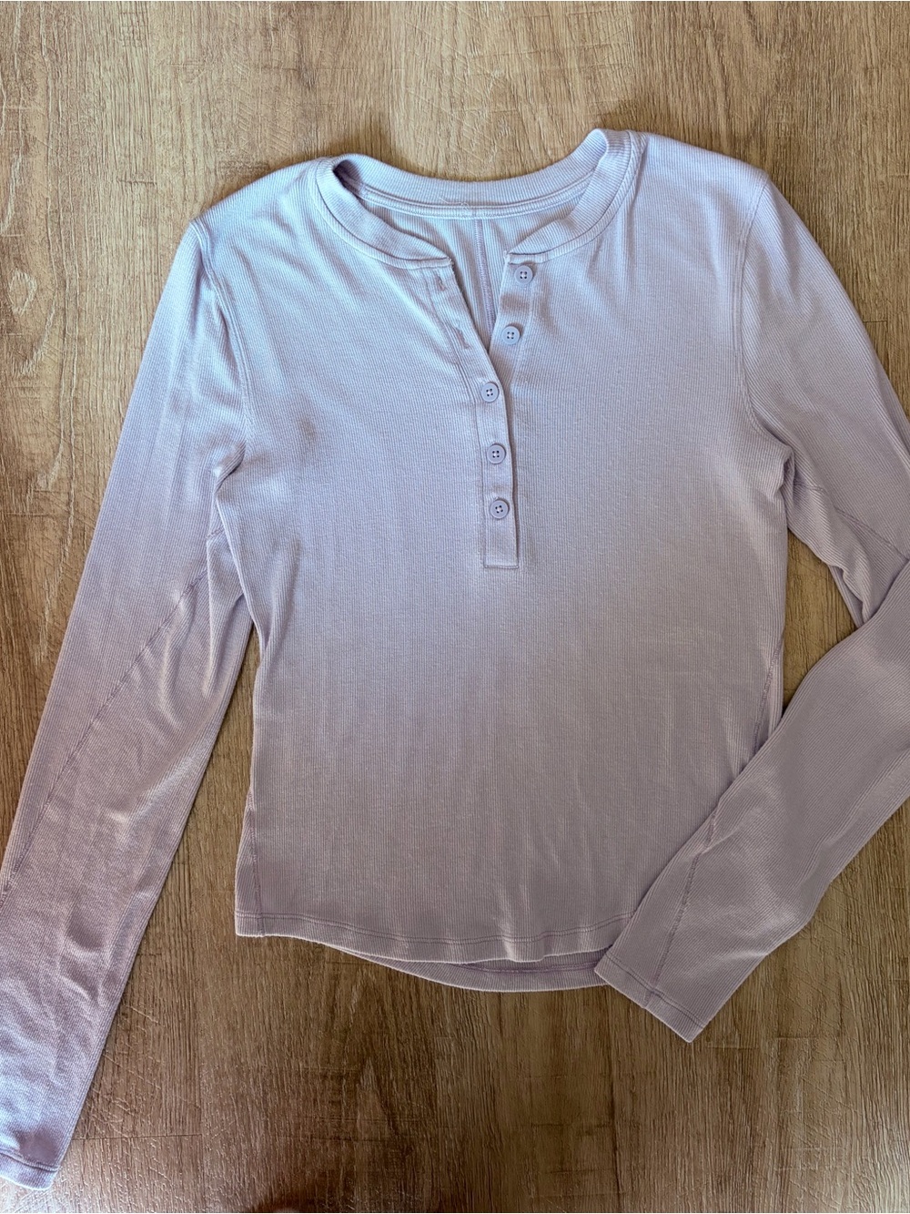 Lululemon Hold Tight Long Sleeve Henley - Faint Lavender - Size 6